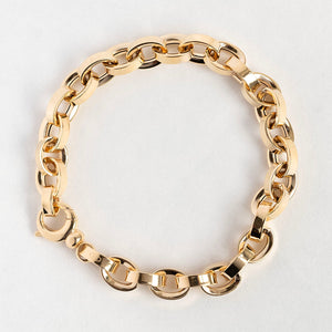 Gold oval link bracelet