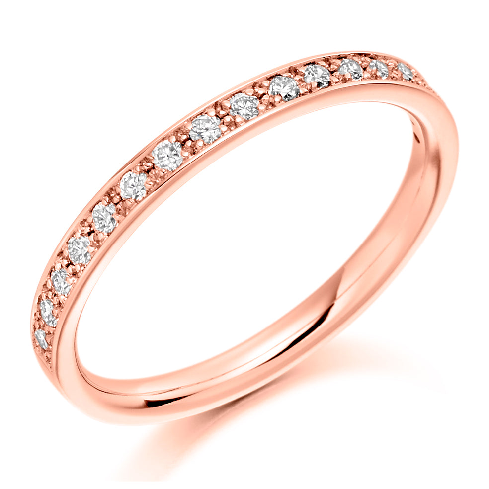 18ct Rose Gold Diamond Band