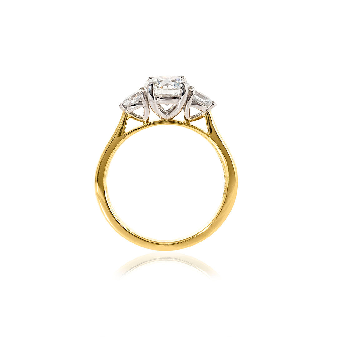 3 stone diamond engagement ring