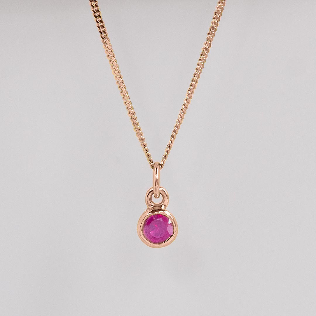 9ct Birthstone - July (Ruby) - Available in Yellow, Rose or White Gold