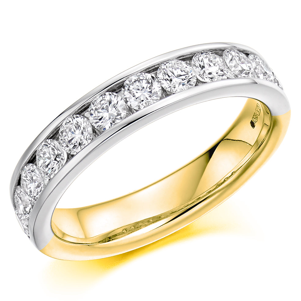 1ct Round Brilliant Cut Diamonds Channel Set Eternity Ring