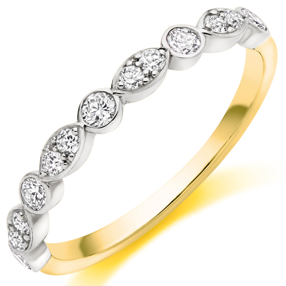 Round Brilliant Cut Half Eternity Ring - 0.35ct