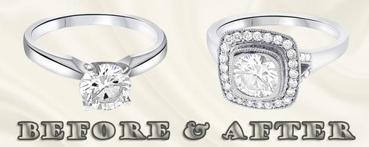 An exquisite engagement ring makeover