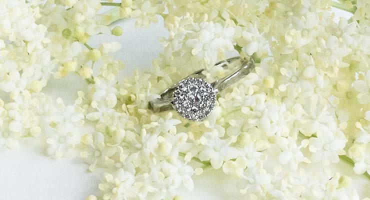 Rhodium plating for white gold rings