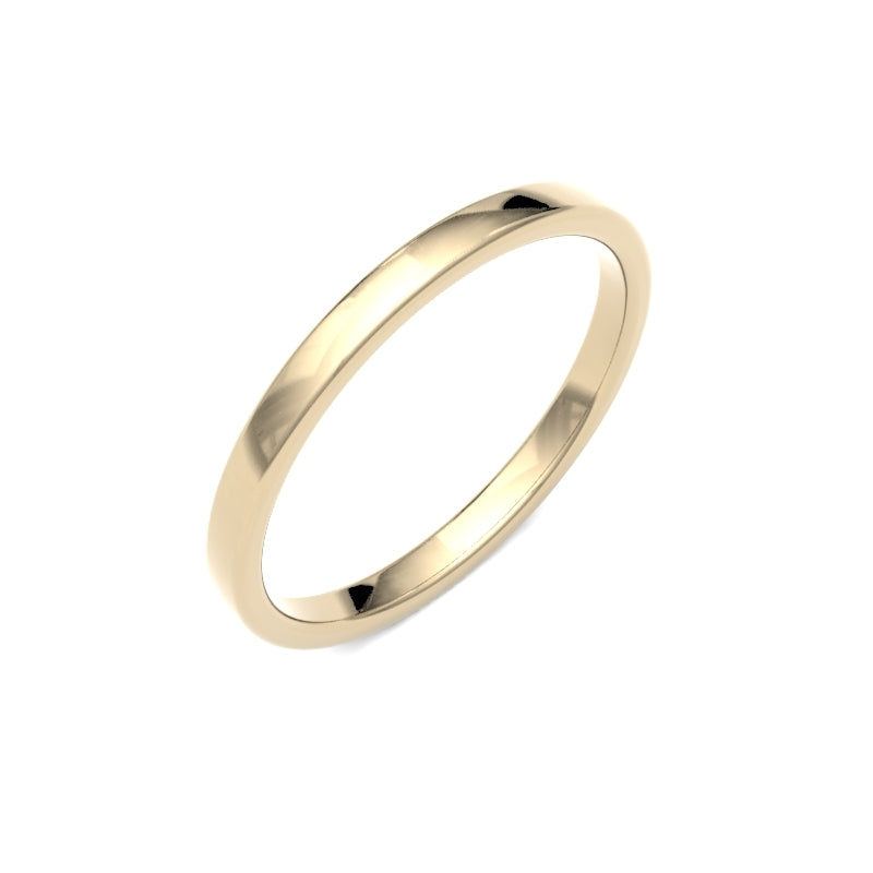 Soft Court Profile Ladies Wedding Ring