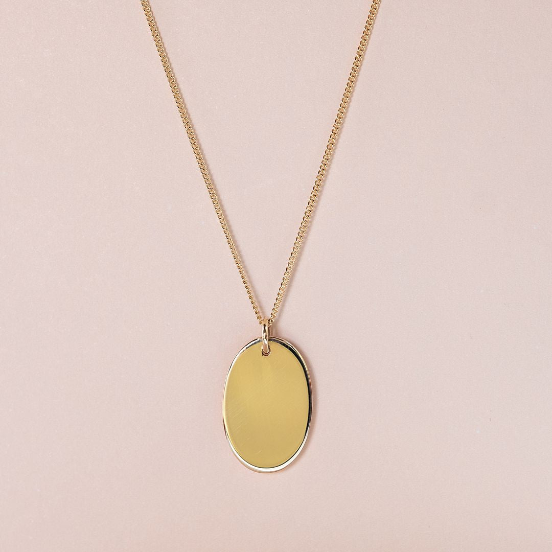 9ct Gold Curb Link Chain Necklace | Adjustable 16"-18"
