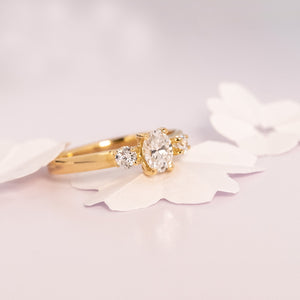 three stone diamond engagement ring