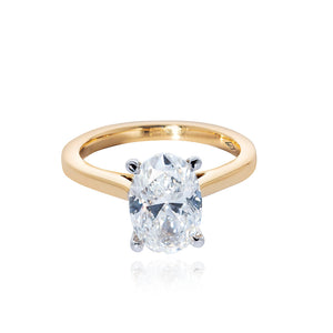 Oval Solitaire Diamond Ring