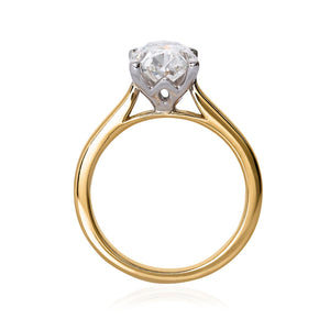 Oval Diamond Engagement ring side view