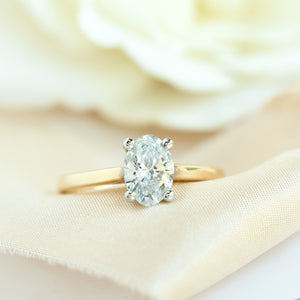 Gold Laboratory Grown Diamond Oval Engagement Ring