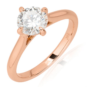 18ct Rose Gold Solitaire Daimond Engagement Ring