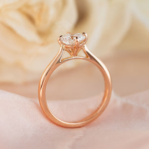 Side profile of Solitaire Diamond Engagement Ring