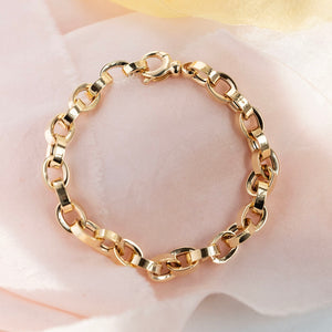 9ct gold oval link bracelet