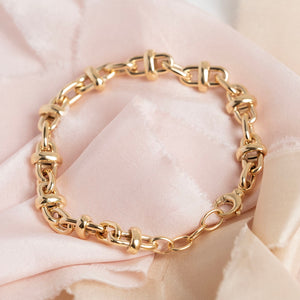 9ct gold link braclet