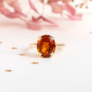 Citrine dress ring