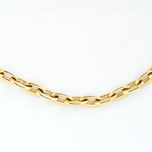 detail of gold trace link necklace