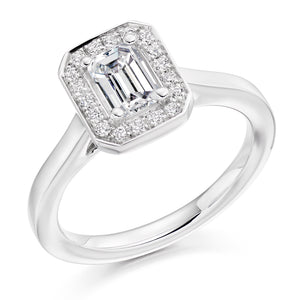 Sterling Silver Emerald Cut Solitaire Ring