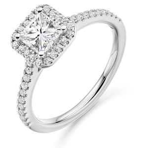 Sterling Silver Princess Solitaire Ring