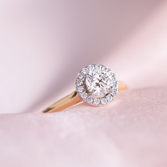 Round Halo Diamond Ring - 0.70ct