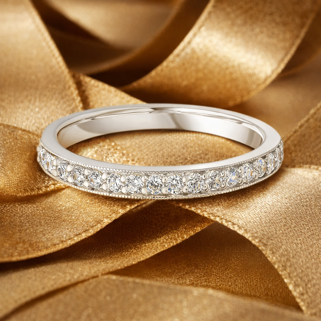 Platinum Lab Grown Diamond Wedding Ring - 0.33ct