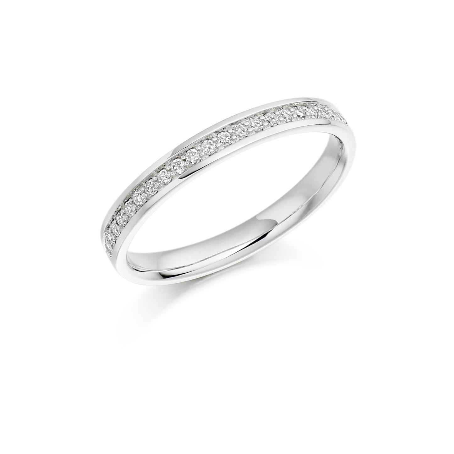 Sterling Silver Ring with Round Brilliant Cut Cubic Zirconia - 0.17ct