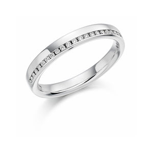 Sterling Silver Offset CZ  Ring