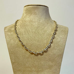 9ct gold trace link necklace