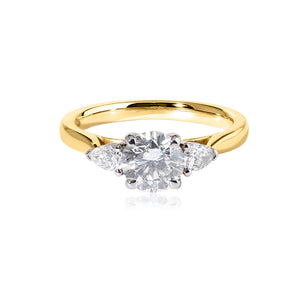 3 stone diamond engagement ring