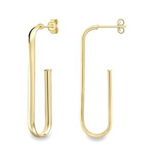 9ct Gold Elongated Earrings