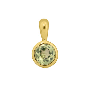 9ct gold Peridot birthstone charm for August