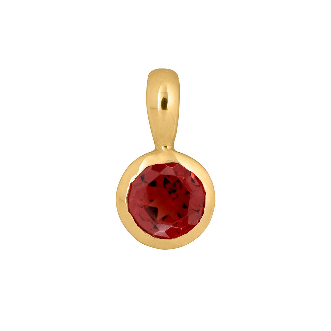 9ct gold garnet birthstone charm for January