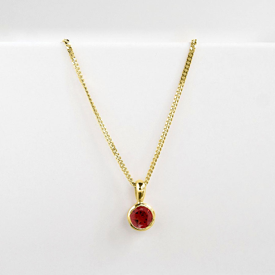 9ct Birthstone - January (Garnet) - Available in Yellow, Rose or White Gold
