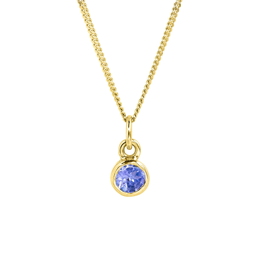 9ct Birthstone - December (Tanzanite) - Available in Yellow, Rose or White Gold