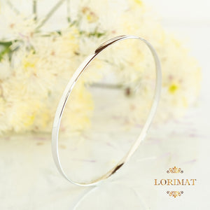 White gold bangle