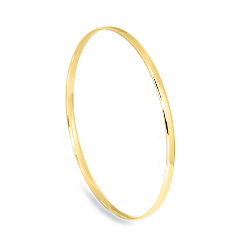 9ct Yellow Gold 3mm Soft Court Bangle