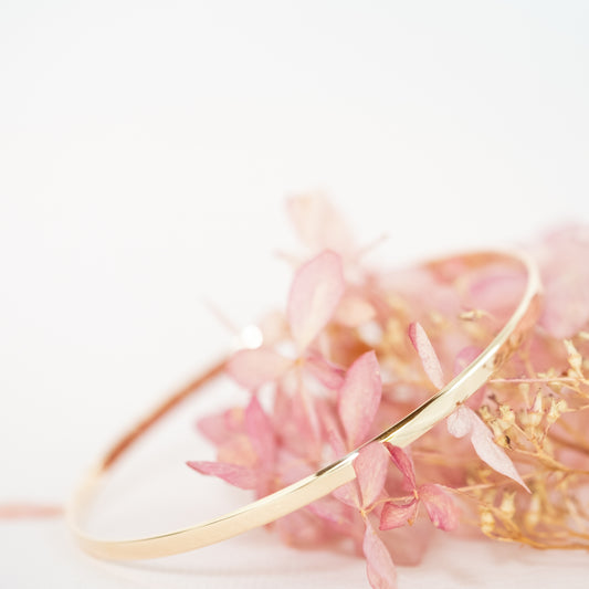9ct Yellow Gold 3mm Soft Court Bangle