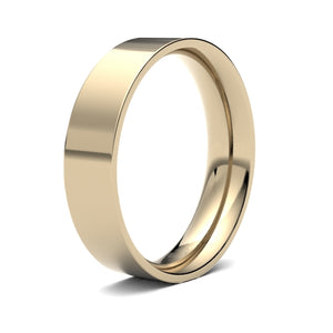 5mm Flat Court Mens Wedding Ring
