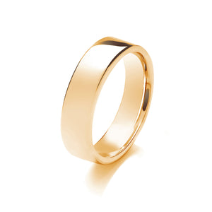 6mm Flat Court Mens Wedding Ring - (Home Try-On)