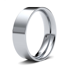 6mm Flat Court Mens Wedding Ring