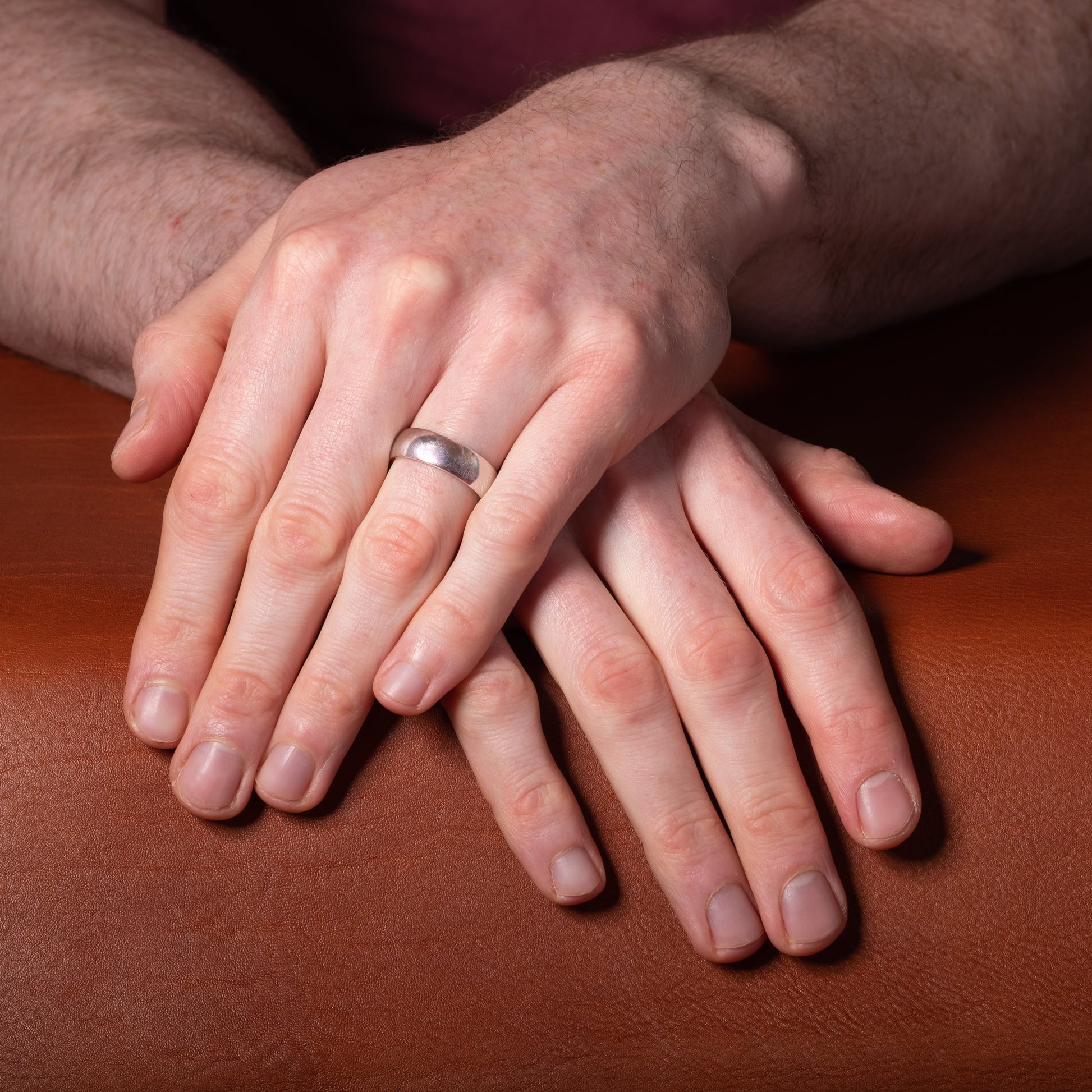 men's white gold, traditional court wedding ring