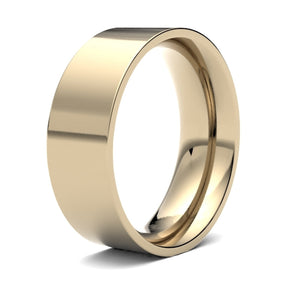 7mm Flat Court Mens Wedding Ring