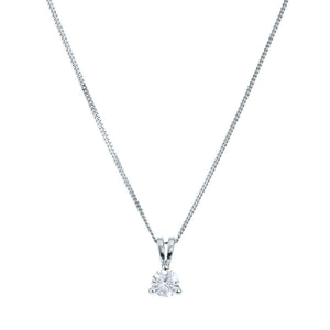 9ct white gold diamond pendant