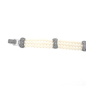 Pearl & Marcasite Bracelet