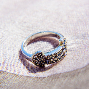 Silver marcasite ring
