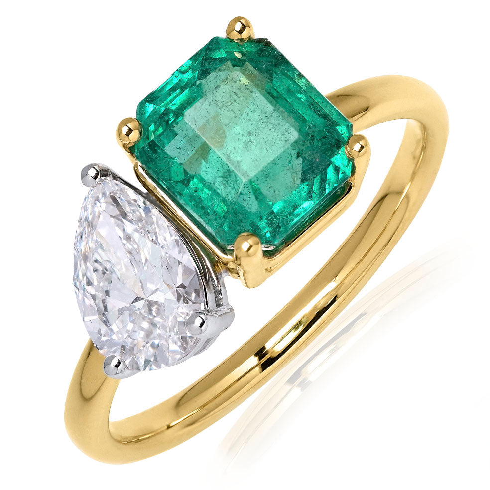 18ct Yellow Gold Toi et Moi (You and Me) Engagement Ring