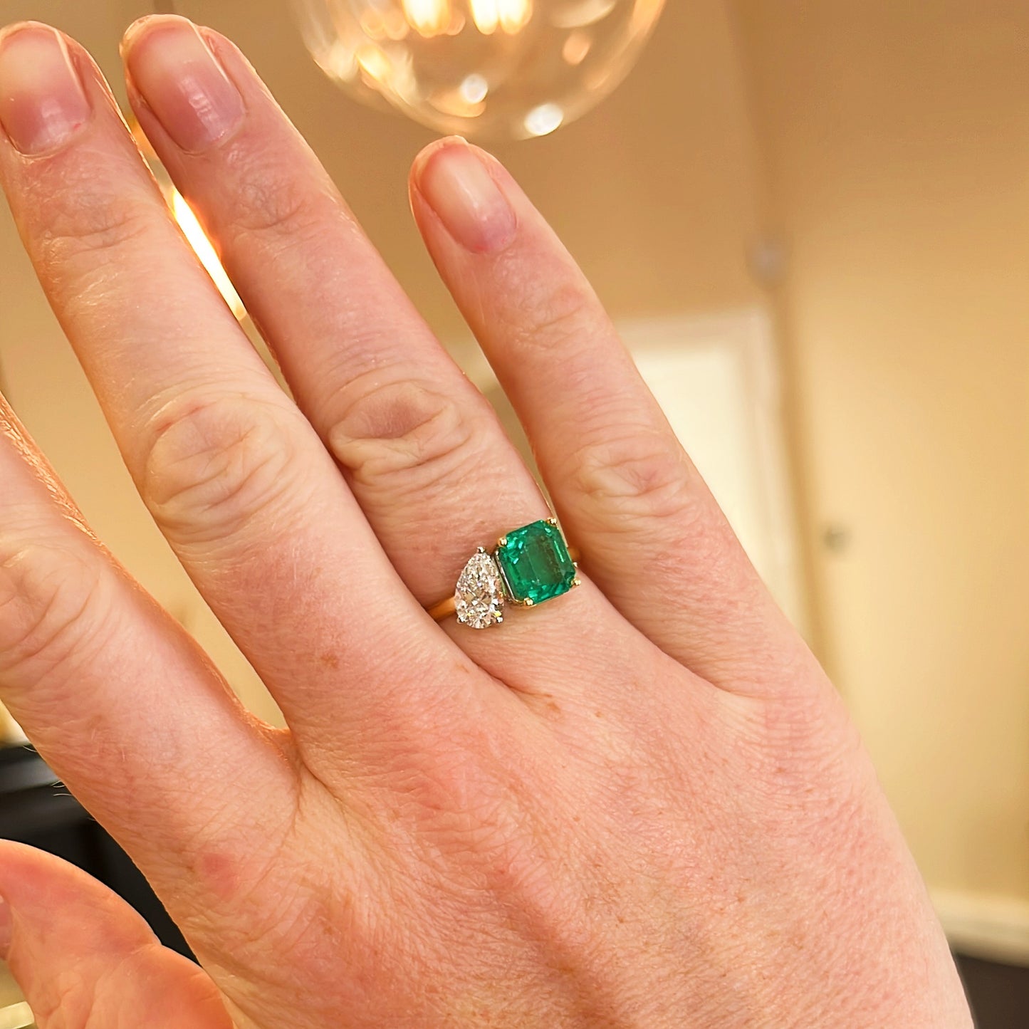 18ct Yellow Gold Toi et Moi (You and Me) Engagement Ring