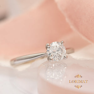 18ct White Gold Solitaire Diamond Ring with Lab Grown Diamond 0.72ct