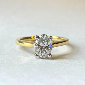 Gold Laboratory Grown Diamond Oval Engagement Ring