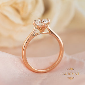 18ct Rose Gold Solitaire Diamond Ring with Mined Diamond 1.08ct