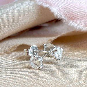 0.5ct diamond stud earrings in 9ct white gold
